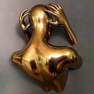Escultura <span class=keywords><strong>de</strong></span> Resina <span class=keywords><strong>de</strong></span> Tamaño Real <span class=keywords><strong>de</strong></span> la Figura del Hombre Pensante, Arte Mural 3D para Decoración <span class=keywords><strong>de</strong></span> Paredes <span class=keywords><strong>de</strong></span> Hoteles y Hogares, Adorno <span class=keywords><strong>de</strong></span> Resina - Product Image 4
