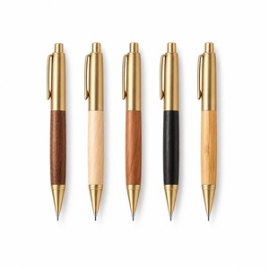 Lápiz Mecánico con Cuerpo de Madera de Nogal de 0.5 mm, Empuñadura de Latón Cepillado, Personalizable con Logotipo, Ideal para Regalo - Product Image 6