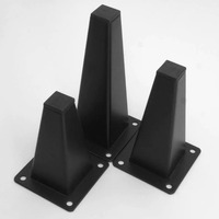 Pieds de meubles en acier en forme de pyramide carrée pour table de chevet, table basse, meuble TV et support de canapé