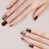 Fengshangmei Beauty 88 #   Faux ongles carrés - Matériau ABS écologique, couverture complète, longue durée, design pré-conçu, MSDS