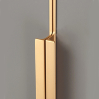 Poignée dissimulée en aluminium pour bord de meuble, poignée longue pour porte de placard, personnalisation OEM, prix usine