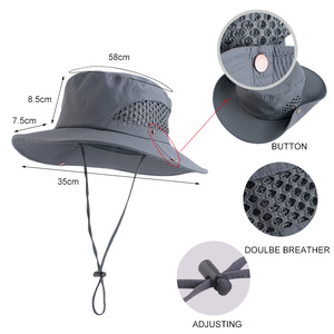 Wholesale Custom Logo Wide Brim Bucket <b>Hat</b> Outdoor UPF 50+ Waterproof <b>Boonie</b> <b>Hat</b> Summer UV Protection Sun Caps <b>for</b> Women <b>Men</b> - Product Image 4