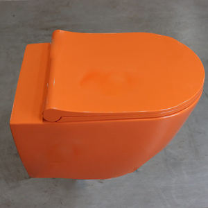 Consola inodoro de descarga a pared tanque inteligente Terra sanitario portátil Bagno Función WC Naranja mate armario de agua baño y cocina - Product Image 5