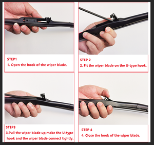 Escobillas Limpiaparabrisas Universales de Caucho Natural Suave sin Estructura Carall para Previa y Múltiples Modelos - Compatibles con OEM - Product Image 3