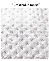 Matelas hybride respirant et doux pour la peau de haute qualité, enroulable et rabattable, design moderne king-size, chambre d'hôtel, villa, appartement