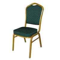Chaise de Restaurant Fabriquée en Chine, Robuste et Résistante, pour Salle de Réception, Structure Métallique Dorée, Chaise de Banquet Empilable à Vendre