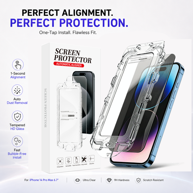 Custom 9H Anti-Spy Privacy Tempered Glass Screen Protector Easy Applicator Dust Removal for iPhone 14-18 Bubble Free Oleophobic