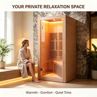 Produsen Ruang Sauna Inframerah Jauh Berkualitas Tinggi Mewah, Sauna Kayu Dalam Ruangan, Kabin Sauna Kering Rumah, Mendukung OEM Logo Kustom