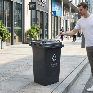 <span class=keywords><strong>Poubelle</strong></span> extérieure commerciale de haute qualité, écologique, prix avantageux, HDPE 13 gallons (<span class=keywords><strong>50</strong></span> <span class=keywords><strong>L</strong></span>), personnalisable, professionnelle - Product Image 2