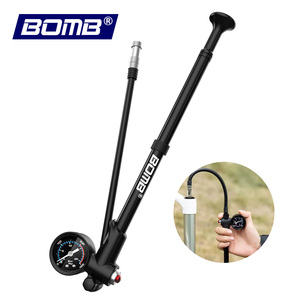 ปั๊มลมจักรยาน BOMB พร้อมเกจวัดแรงดัน 130-160PSI เครื่องเติมลมแรงดันสูงแบบแมนนวลสำหรับการปั่นจักรยาน - Product Image 1