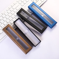 Boîtes d'emballage personnalisées pour stylos, petites boîtes en carton, étui à crayons en papier, boîte à stylos avec couvercle transparent et fenêtres en PVC