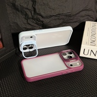 Support d'objectif compatible avec l'étui de téléphone portable iPhone 18 Pro Max, transparent mat, protection intégrale anti-chute.