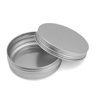Refillable Metal Cosmetic Jars 15g-500g Aluminum <b>with</b> Screw Top <b>Lids</b> - Product Image 4