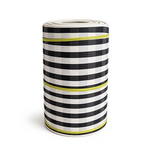 Rollo de Tela Tejida de Nailon Reciclado, Diseño a Cuadros Blanco y Negro, Textil Ecológico y Duradero para Bolsos, Tapicería y Uso en Exteriores - Product Image 1