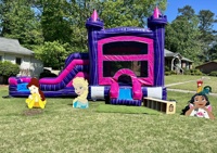 Combo videur gonflable remplaçable Purple Palace commercial château sautant en PVC Moonwalk humide/sec avec pour enfants adultes