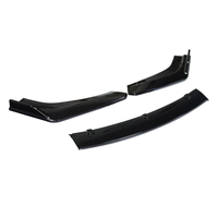 Kit universel de 3 pièces pour lèvre de pare-chocs avant de voiture, style fibre de carbone, séparateur de spoiler avant