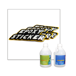 อีพ็อกซี่เรซิน AB ป้องกันสีเหลืองเรซินอีพ็อกซี่เหลวใสปราศจากฟองสำหรับโดมสติกเกอร์นุ่มเรซินโพลียูรีเทนเหลว - Product Image 2