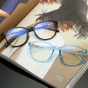 Monturas de Gafas Redondas de Plástico Transparente Vintage de Moda al por Mayor para Mujer, Monturas de Gafas Ópticas Transparentes - Product Image 3