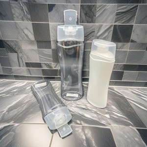 High Quality 240ml 300ml 400ml PET <strong>Bottle</strong> With Flip-Top Latched New Design Wave <strong>Plastic</strong> <strong>Bottle</strong> For Lotion &amp; Shampoo