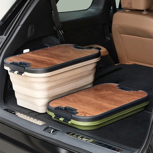 IRONDONKEY Camping extérieur pliant couvercle en <span class=keywords><strong>bois</strong></span> stockage multifonctionnel boîte de tri grande voiture pliant Tailbox - Product Image 5