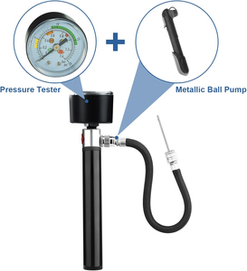 Pompe à air portable avec soupape de dégagement de pression et adaptateur de pompe à bille manomètre pour accessoires de <span class=keywords><strong>sport</strong></span> de basket-ball et de football - Product Image 4
