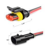 16AWG tahan air 2-Pin seri kawat Terminal konektor karet terisolasi kawat Harness untuk penggunaan mobil