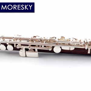 MORESKY Flauta Piccolo de Madera de Dalbergia Cearensis, Clave de Do, Cuproníquel, Tamaño Medio, Cuerpo Plateado, Material de Ébano MPC-166 - Product Image 5