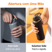 Bouteille d'eau en acier inoxydable, antirouille, de qualité alimentaire, légère, ergonomique, pour le yoga, le cyclisme, la course à pied, OEM ODM