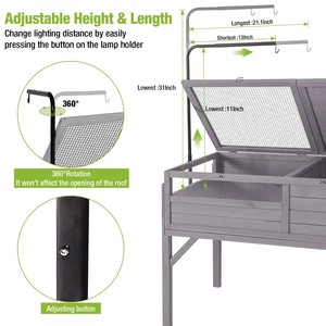 Kaplumbağa büyük muhafaza Habitat ahşap kaplumbağa evi küçük hayvanlar için sürüngen kafesi - Product Image 4
