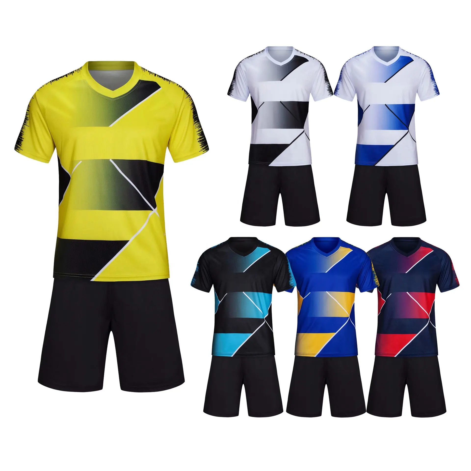 Camiseta personalizada, camisetas de fútbol, ropa deportiva para hombre, 100% poliéster, corte automatizado