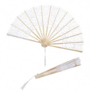 Abanico de Encaje Plegable con Diseño Personalizado, Abanico de Ganchillo Exquisito para Decoración de Fiestas, Eventos, Regalos Empresariales y Recuerdos de Boda - Product Image 4