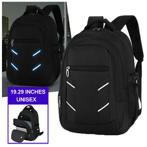 Backpack Laptop Travel Safe Reflective Design Factory Wholesale Fashion Custom Waterproof College High School Laptop Outdoor Travel Backpack With Logo