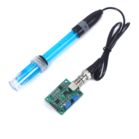 Module de régulation de détection de la valeur du pH liquide RNSbot, capteur, moniteur, contrôle, testeur + sonde d'électrode de pH BNC, pH 0-14