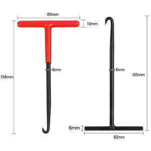 Poignée en forme de T tuyau d'échappement <span class=keywords><strong>clé</strong></span> <span class=keywords><strong>à</strong></span> ressort extracteur installateur crochets outil moto véhicule <span class=keywords><strong>électrique</strong></span> ressort crochet tirer outil - Product Image 3