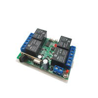 Interrupteur à télécommande 433 MHz, module récepteur 4 canaux 12 V CC 10 A, contrôleur de moteur, émetteur 4 boutons pour éclairage/ventilateur/maison intelligente