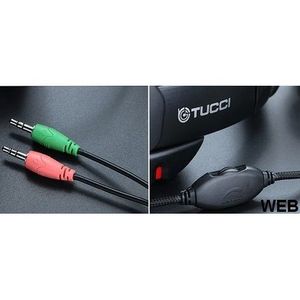 Auriculares para juegos Tucci X5 con micrófono, color negro y rojo - Product Image 2