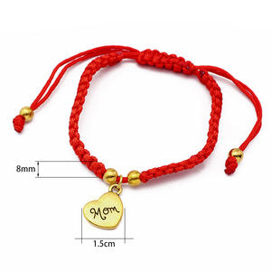 Hainon <span class=keywords><strong>bracciale</strong></span> in corda intrecciata fatta a mano con ciondolo a forma di cuore bracciali <span class=keywords><strong>regalo</strong></span> per la <span class=keywords><strong>festa</strong></span> <span class=keywords><strong>della</strong></span> <span class=keywords><strong>mamma</strong></span> <span class=keywords><strong>della</strong></span> <span class=keywords><strong>mamma</strong></span> - Product Image 5