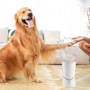 Draagbare Outdoor Automatische Huisdier Voet Wasmachine Elektrische Hond Poot Cleaner Cup Siliconen Pet Poot Cleaner