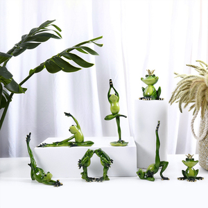 Figuras Decorativas Creativas en <span class=keywords><strong>3D</strong></span> de Ranas de Yoga de Resina, Lindas y Divertidas Estatuas y Esculturas de Ranas de Yoga para Decoración del Hogar - Product Image 6