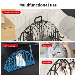 <span class=keywords><strong>Cage</strong></span> pour chat avec cadre métallique anti-rayures, anti-morsures et anti-obstruction des pattes, pour le lavage des chats, le séchage, la maison, les voyages et le <span class=keywords><strong>transport</strong></span> des animaux - Product Image 6
