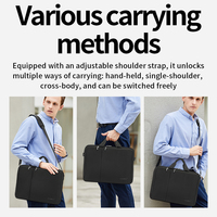 CoolBELL Sac pour ordinateur portable personnalisé avec logo, 15,6 pouces, étanche, grande capacité, mallette pour homme, bureau, voyage