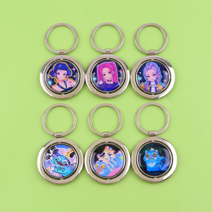 พวงกุญแจโลหะหมุนได้ลายการ์ตูนน่ารักสไตล์อนิเมะ Kpop นักล่าปีศาจ ของขวัญโปรโมชั่น ของเล่นสั่งทำจำนวนมาก ขายดีจากโรงงาน - Product Image 2