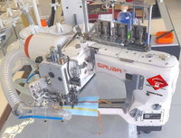 Machine à coudre industrielle SIRUBA D007 à 4 aiguilles et 6 fils, point plat, pour tissus épais et coutures multicouches