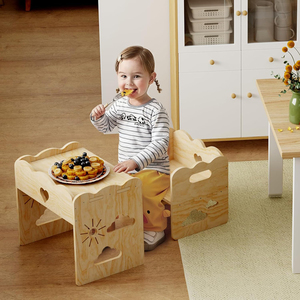 <span class=keywords><strong>Table</strong></span> et chaises multifonctionnelles en bois pour tout-petits, ensemble <span class=keywords><strong>table</strong></span> et chaise pour bébés <span class=keywords><strong>de</strong></span> 1 à 3 ans - Product Image 6
