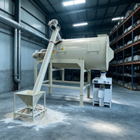 Mezcladora Horizontal Confiable para Línea de Producción de Cemento y Arena, Incluye Celda de Carga y Silo de Almacenamiento, Producción de 4T/H