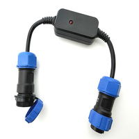 Conector Impermeable SP1710 P5 a SP1711 S5, Cable de Alimentación con Conector de Aviación e Indicador LED