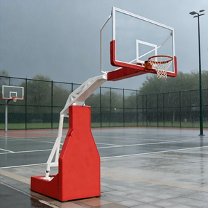 <span class=keywords><strong>Canestro</strong></span> da <span class=keywords><strong>Basket</strong></span> Elettrico Idraulico da Esterno Regolabile con Cerchio in Vetro Temperato - Struttura in Acciaio Rinforzato per <span class=keywords><strong>un</strong></span> Uso Duraturo - Product Image 3