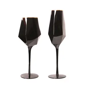 Wholesale Medieval Design Black Goblet En Plastique Machine Ceiling Hanging Wine Glass Goblet Shelf For Bars Wedding