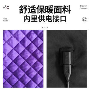 Xiangfu Tang Electric Heating <b>Shoulder</b> Neck <b>Warmer</b> 65 55 45 C Temp Control 60 30 15 Min Timer Therapeutic Shawl - Product Image 4