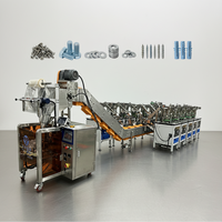 Machine d'emballage automatique de vis à haute précision avec PLC, moteur pneumatique, 5 mangeoires vibrantes, pour sacs plastiques, facile à utiliser